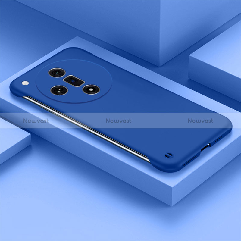 Hard Rigid Plastic Matte Finish Frameless Case Back Cover P01 for Oppo Find X7 Ultra 5G Blue