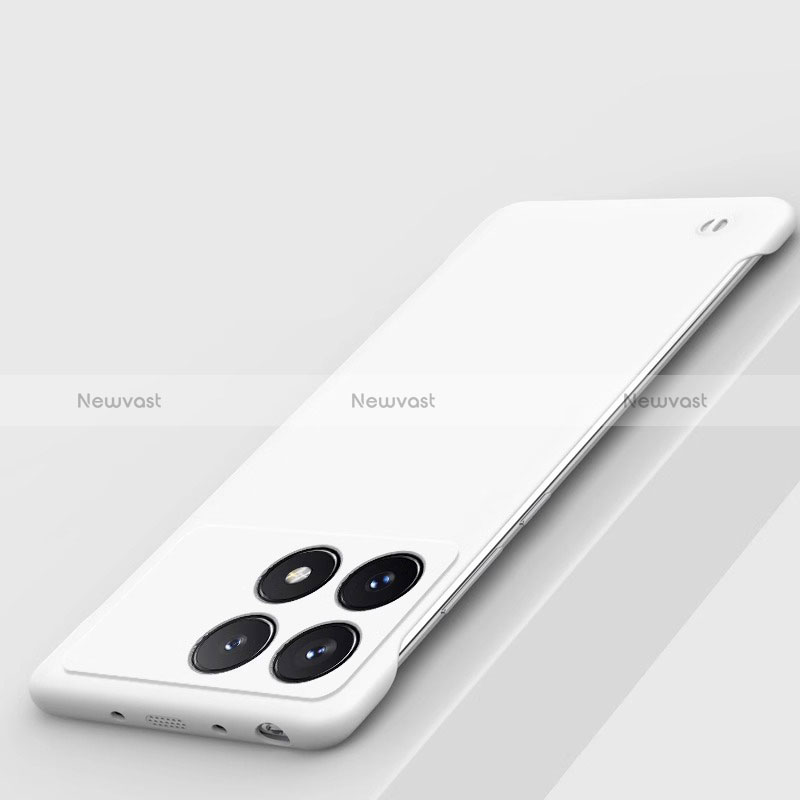 Hard Rigid Plastic Matte Finish Frameless Case Back Cover P01 for Xiaomi Redmi K70 5G White