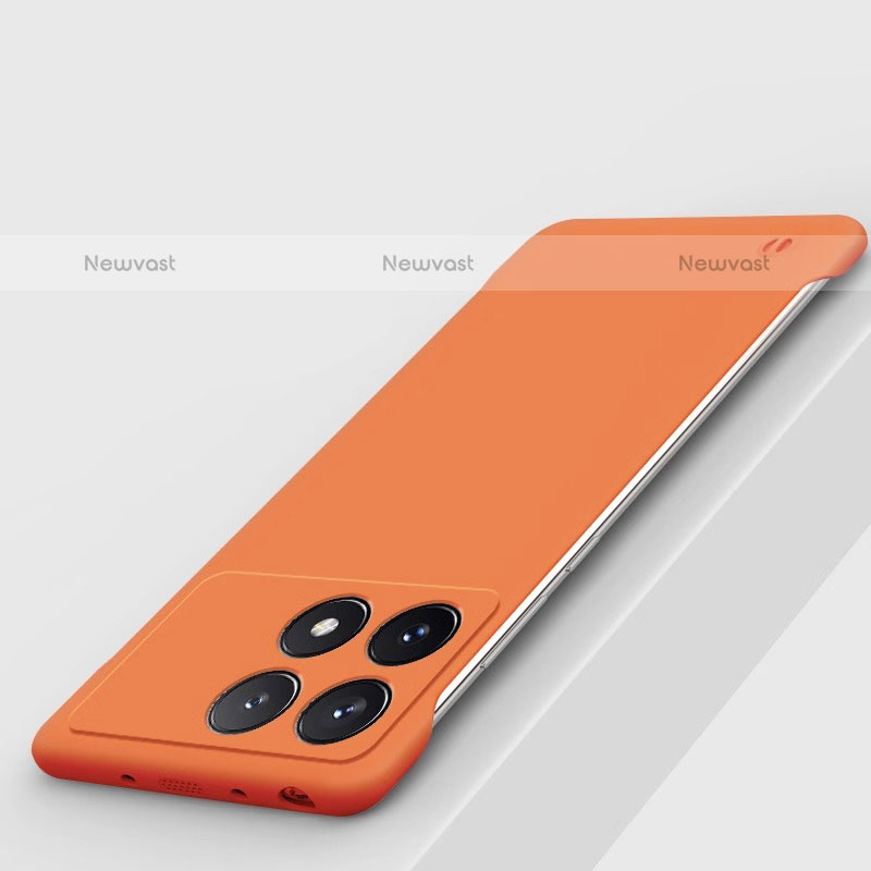 Hard Rigid Plastic Matte Finish Frameless Case Back Cover P01 for Xiaomi Redmi K70E 5G Orange