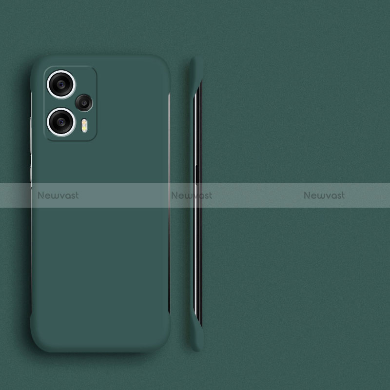 Hard Rigid Plastic Matte Finish Frameless Case Back Cover P01 for Xiaomi Redmi Note 12 Turbo 5G Midnight Green