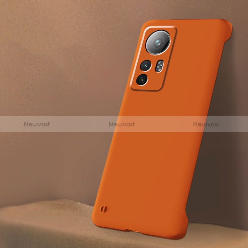 Hard Rigid Plastic Matte Finish Frameless Case Back Cover P01 for Xiaomi Redmi Note 12S Orange