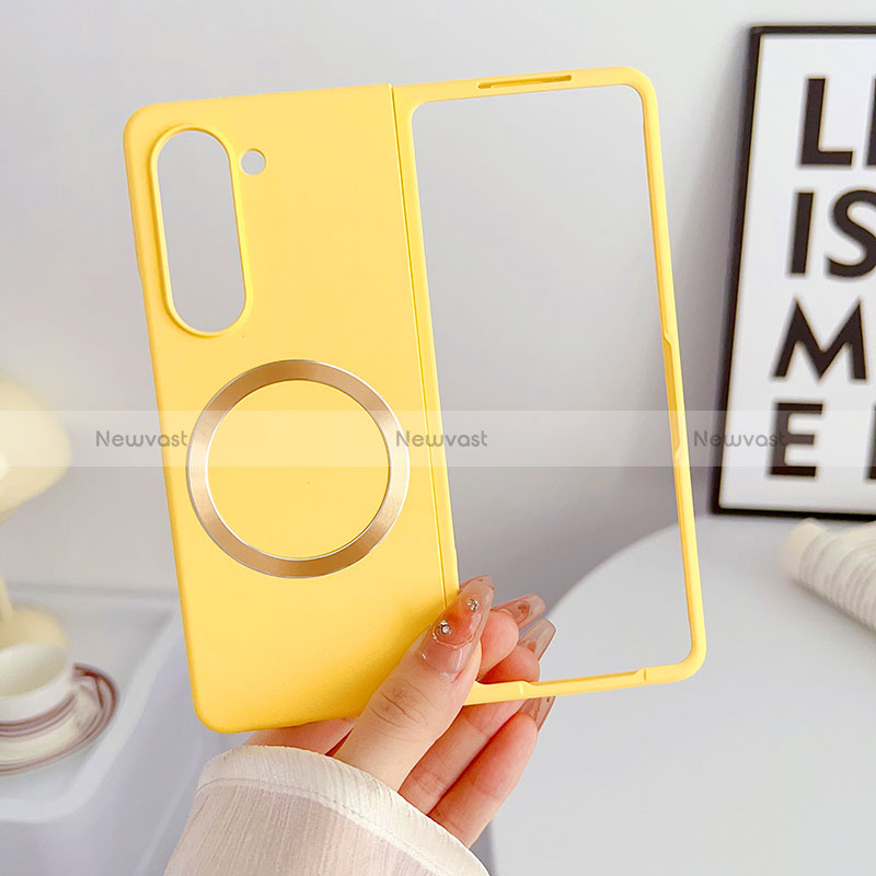 Hard Rigid Plastic Matte Finish Frameless Case Back Cover with Mag-Safe Magnetic BH1 for Samsung Galaxy Z Fold5 5G