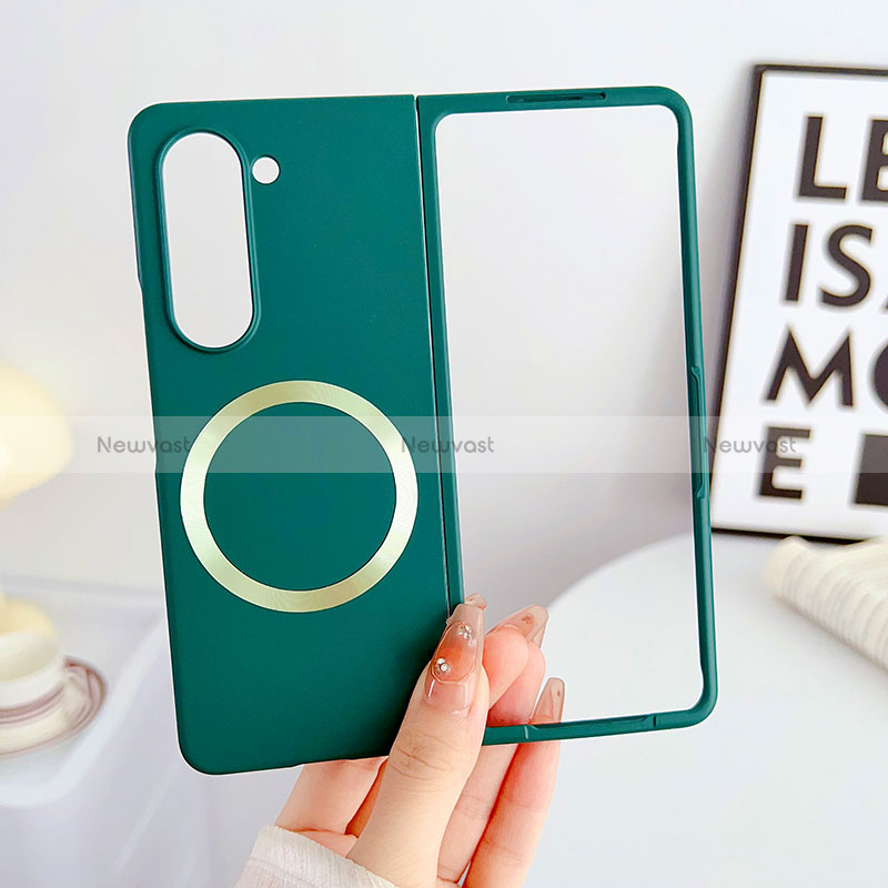 Hard Rigid Plastic Matte Finish Frameless Case Back Cover with Mag-Safe Magnetic BH1 for Samsung Galaxy Z Fold5 5G