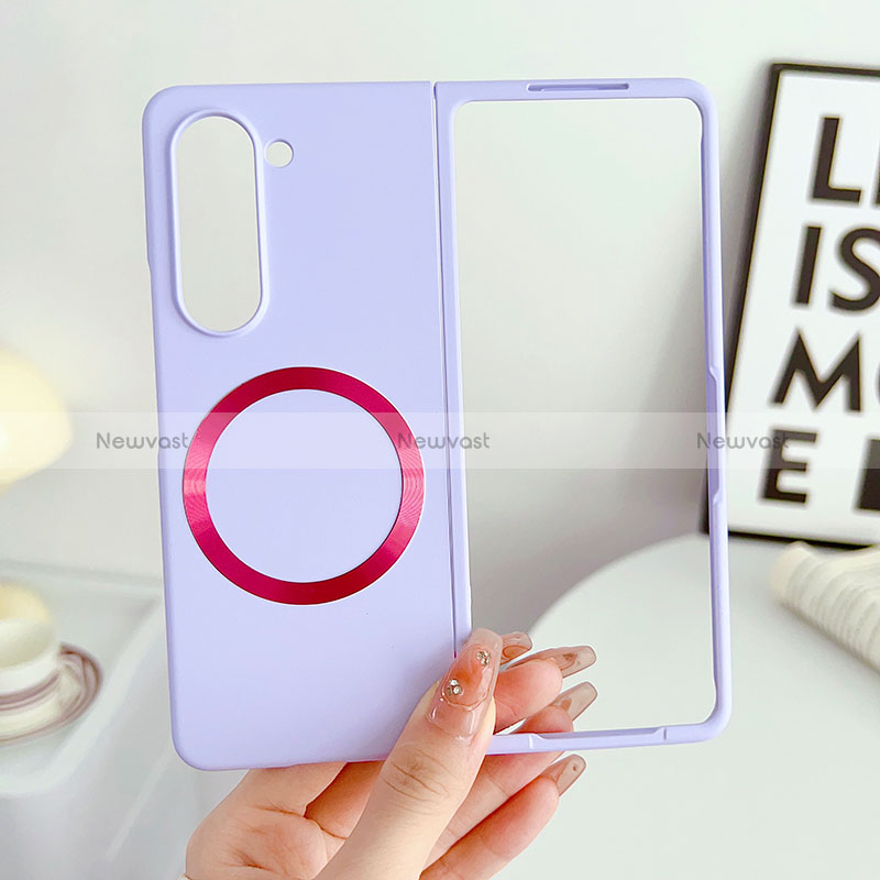 Hard Rigid Plastic Matte Finish Frameless Case Back Cover with Mag-Safe Magnetic BH1 for Samsung Galaxy Z Fold5 5G