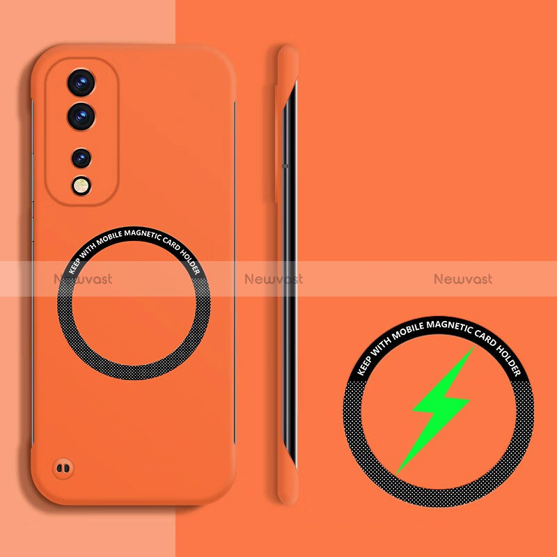 Hard Rigid Plastic Matte Finish Frameless Case Back Cover with Mag-Safe Magnetic for Huawei Honor 80 GT 5G Orange