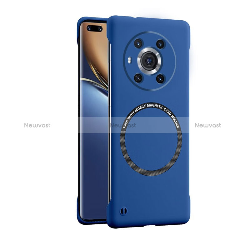 Hard Rigid Plastic Matte Finish Frameless Case Back Cover with Mag-Safe Magnetic for Huawei Honor Magic3 5G Blue