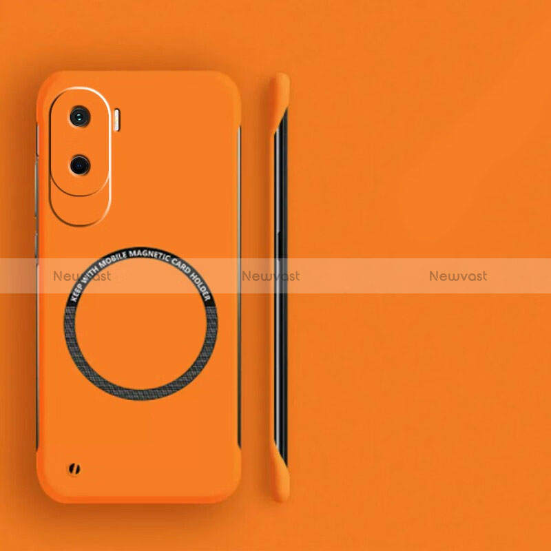 Hard Rigid Plastic Matte Finish Frameless Case Back Cover with Mag-Safe Magnetic for Huawei Honor X50i 5G Orange