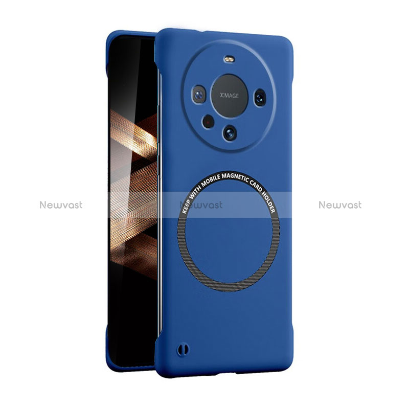 Hard Rigid Plastic Matte Finish Frameless Case Back Cover with Mag-Safe Magnetic for Huawei Mate 60 Pro+ Plus Blue