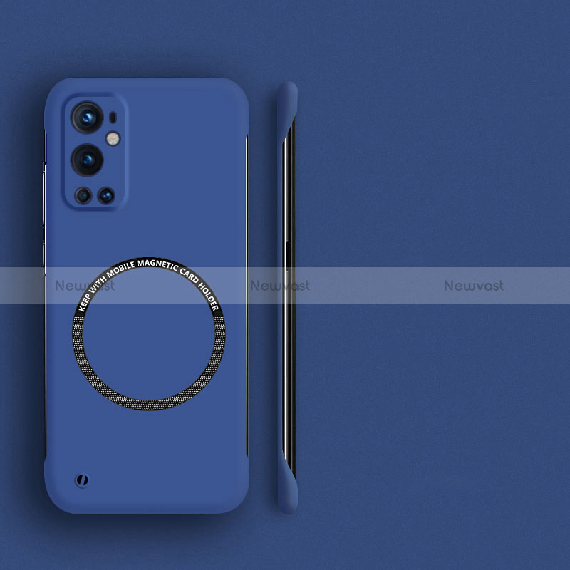 Hard Rigid Plastic Matte Finish Frameless Case Back Cover with Mag-Safe Magnetic for OnePlus 9 Pro 5G Blue