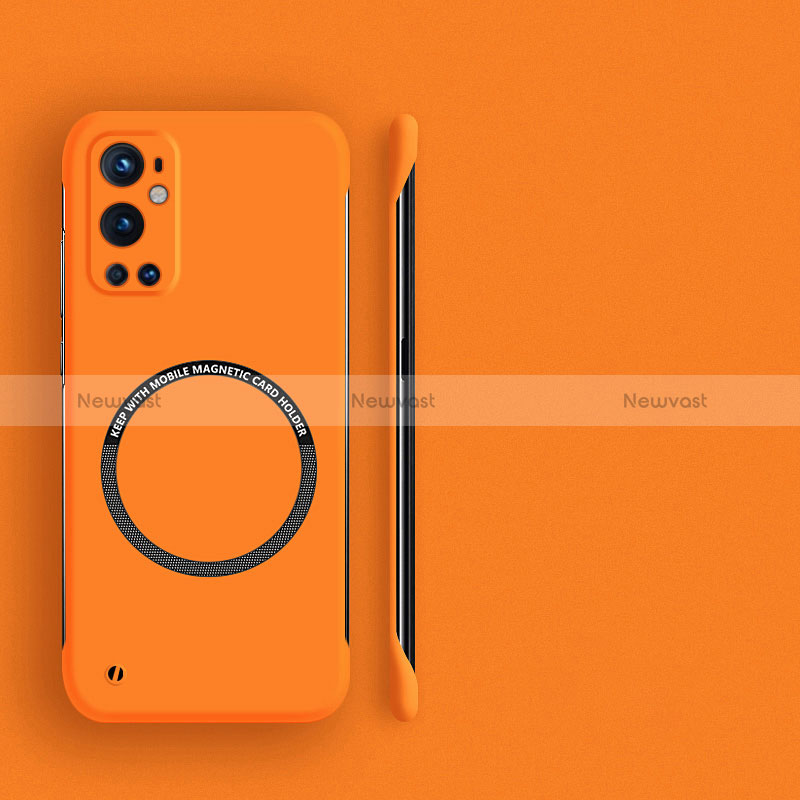 Hard Rigid Plastic Matte Finish Frameless Case Back Cover with Mag-Safe Magnetic for OnePlus 9 Pro 5G Orange