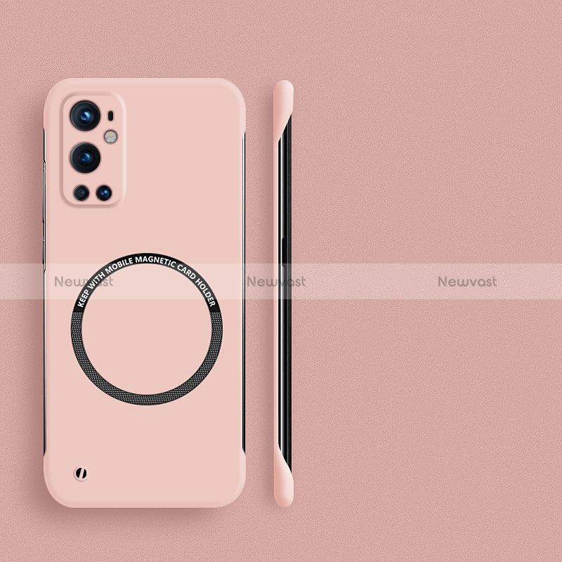 Hard Rigid Plastic Matte Finish Frameless Case Back Cover with Mag-Safe Magnetic for OnePlus 9 Pro 5G Pink