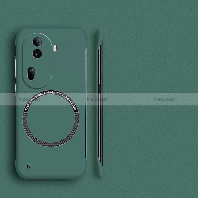 Hard Rigid Plastic Matte Finish Frameless Case Back Cover with Mag-Safe Magnetic for Oppo Reno11 Pro 5G