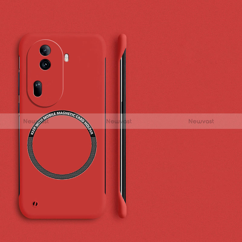 Hard Rigid Plastic Matte Finish Frameless Case Back Cover with Mag-Safe Magnetic for Oppo Reno11 Pro 5G