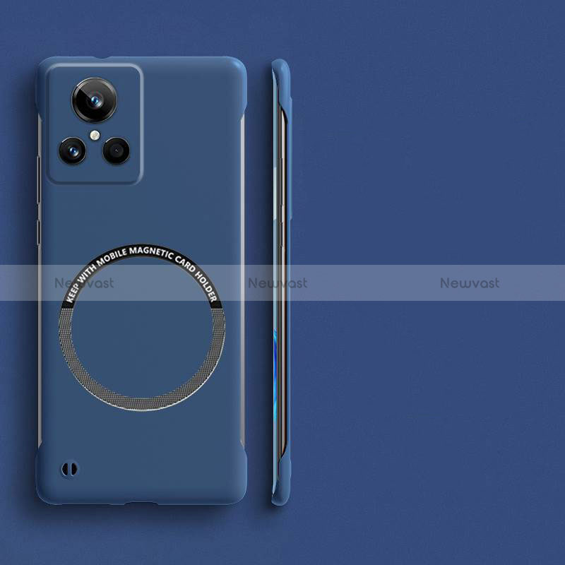 Hard Rigid Plastic Matte Finish Frameless Case Back Cover with Mag-Safe Magnetic for Realme GT Neo3 5G Blue