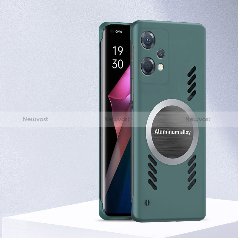 Hard Rigid Plastic Matte Finish Frameless Case Back Cover with Mag-Safe Magnetic for Realme Narzo 50 Pro 5G Green