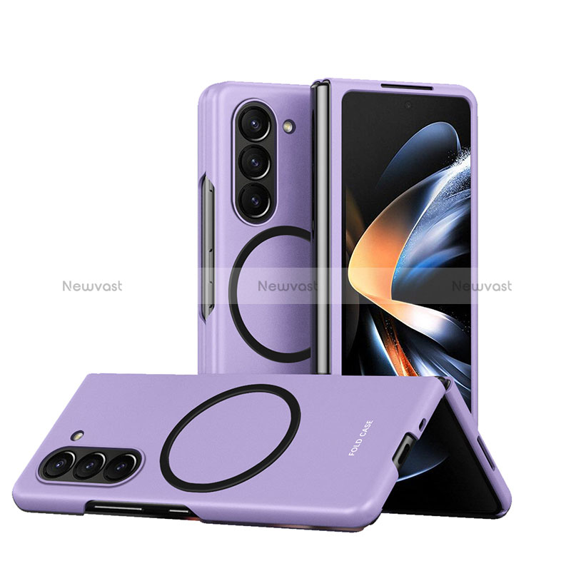 Hard Rigid Plastic Matte Finish Frameless Case Back Cover with Mag-Safe Magnetic QH1 for Samsung Galaxy Z Fold5 5G