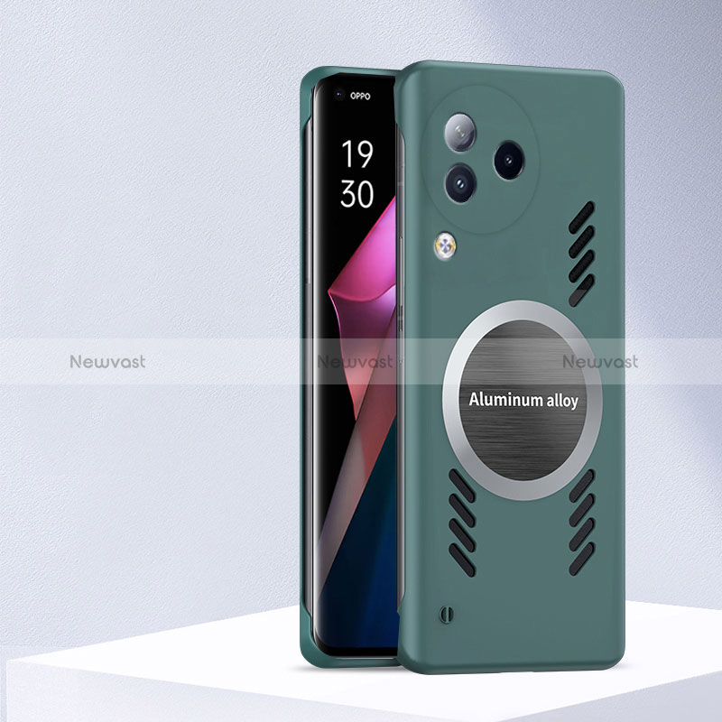 Hard Rigid Plastic Matte Finish Frameless Case Back Cover with Mag-Safe Magnetic S01 for Xiaomi Civi 3 5G Green