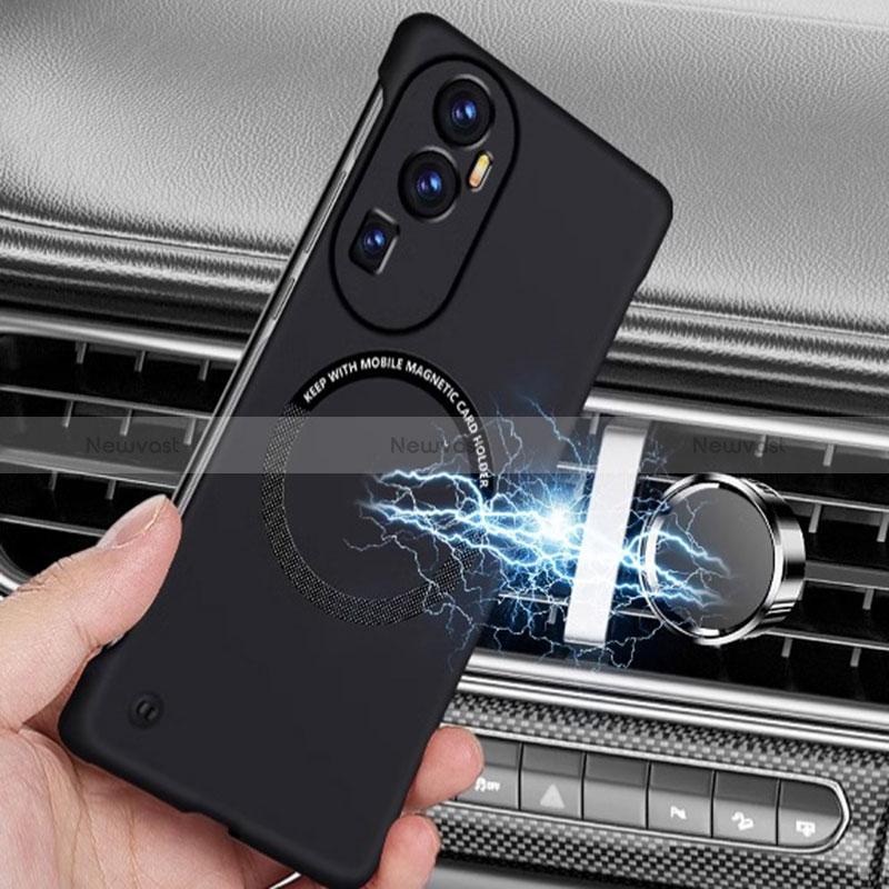 Hard Rigid Plastic Matte Finish Frameless Case Back Cover with Mag-Safe Magnetic S02 for Oppo Reno10 Pro+ Plus 5G