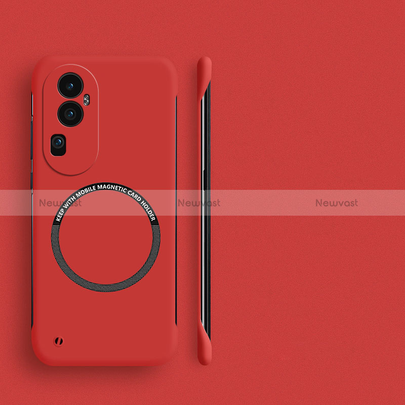 Hard Rigid Plastic Matte Finish Frameless Case Back Cover with Mag-Safe Magnetic S02 for Oppo Reno10 Pro+ Plus 5G