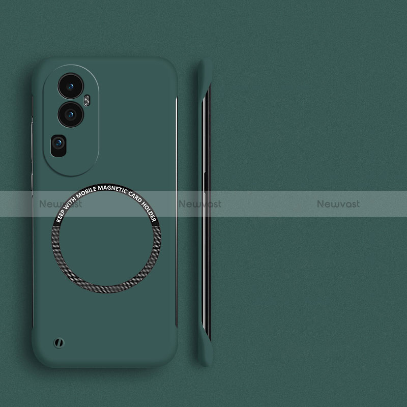 Hard Rigid Plastic Matte Finish Frameless Case Back Cover with Mag-Safe Magnetic S02 for Oppo Reno10 Pro+ Plus 5G