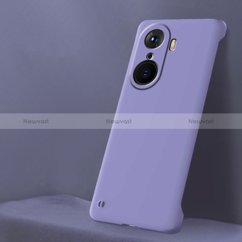 Hard Rigid Plastic Matte Finish Frameless Case Back Cover Z01 for Huawei Honor 60 Pro 5G Purple