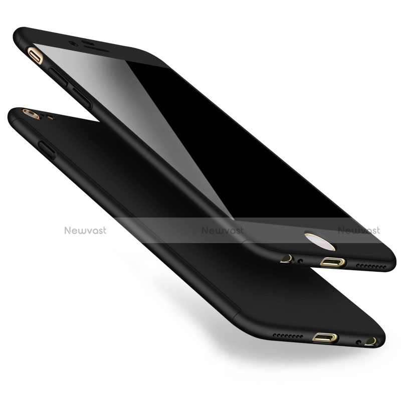 Hard Rigid Plastic Matte Finish Front and Back Case 360 Degrees for Apple iPhone 6S Plus Black