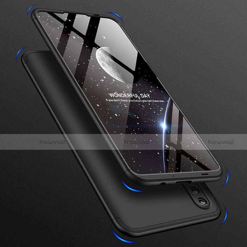 Hard Rigid Plastic Matte Finish Front and Back Case 360 Degrees for Huawei Honor 10 Lite Black