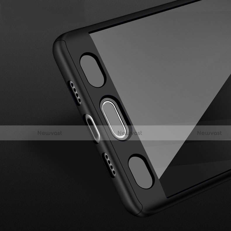 Hard Rigid Plastic Matte Finish Front and Back Case 360 Degrees for Xiaomi Mi Note 2 Black