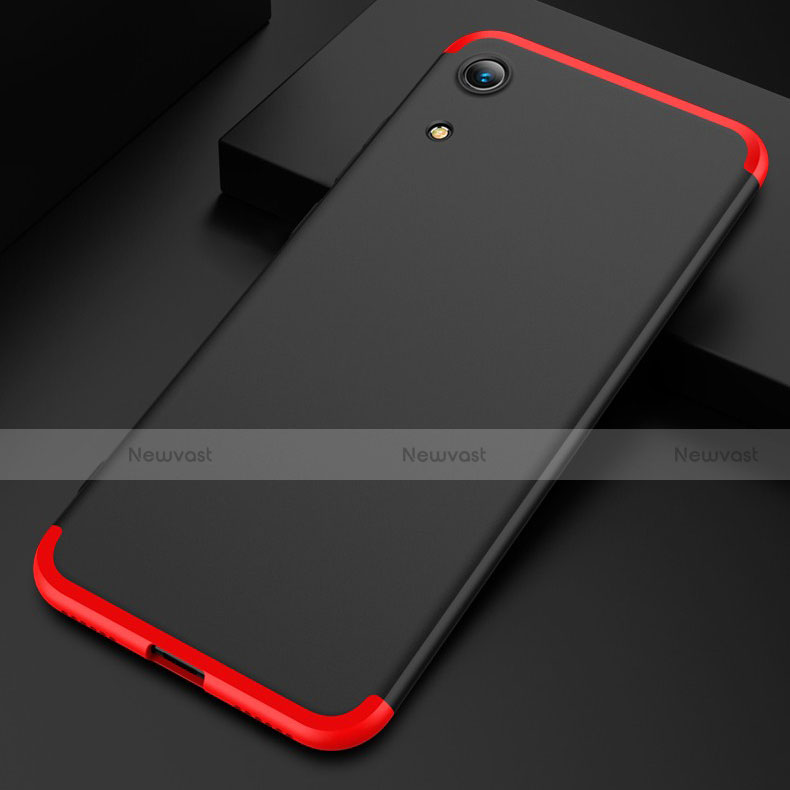 Hard Rigid Plastic Matte Finish Front and Back Case 360 Degrees Q01 for Huawei Honor Play 8A Black