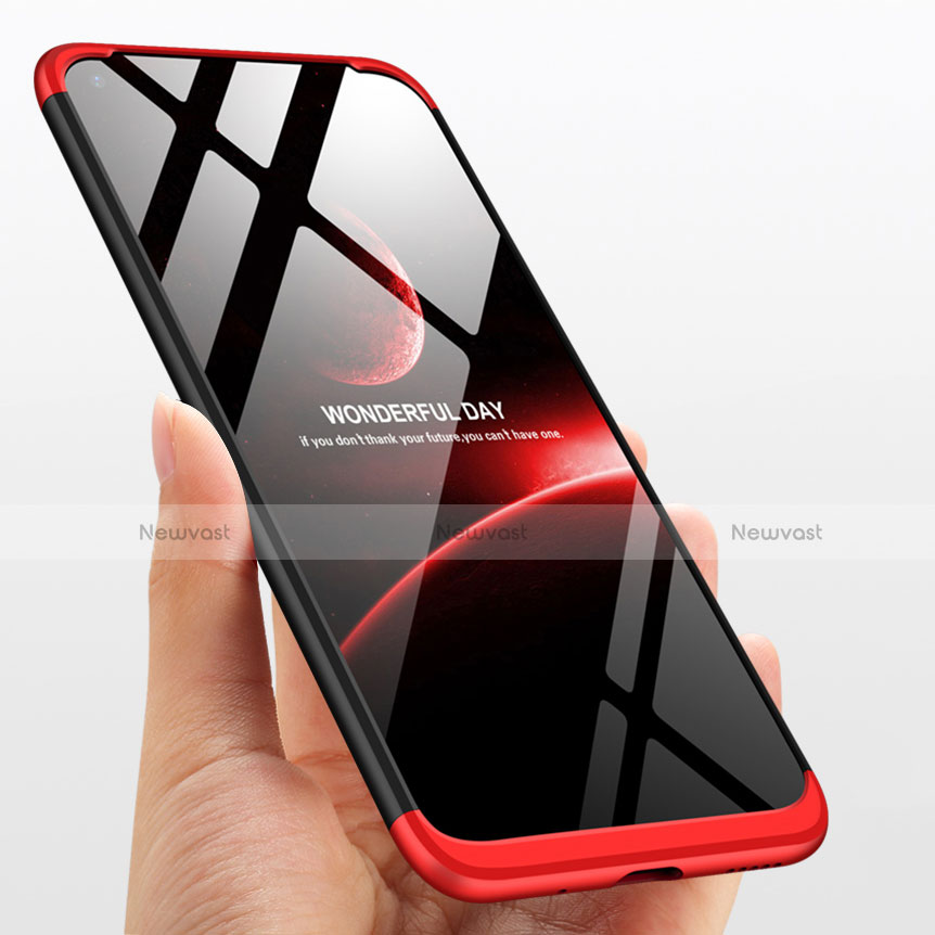 Hard Rigid Plastic Matte Finish Front and Back Case 360 Degrees Q01 for Huawei Honor View 20 Red and Black