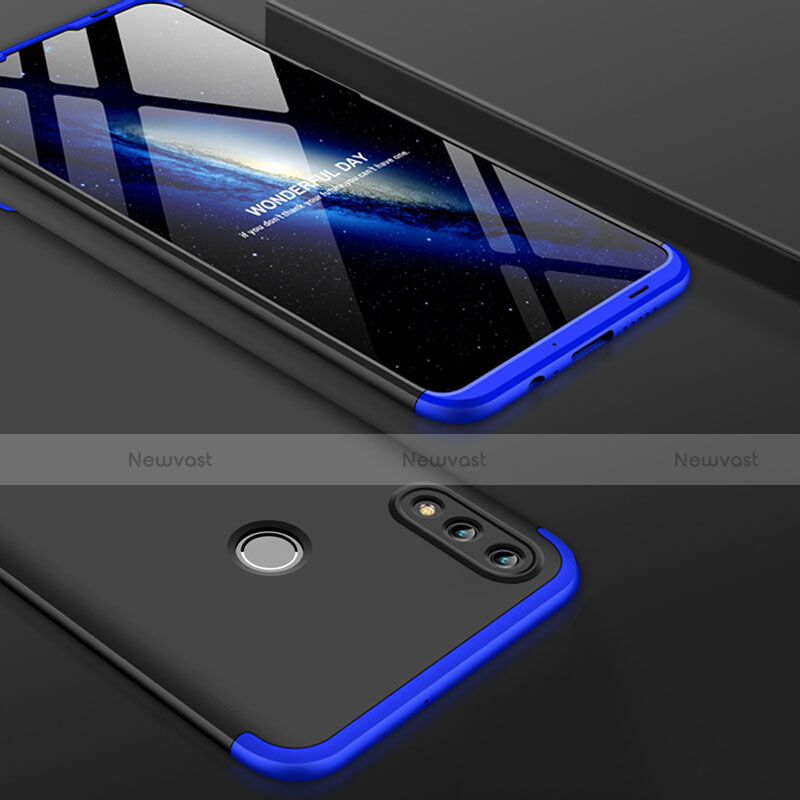 Hard Rigid Plastic Matte Finish Front and Back Case 360 Degrees Q01 for Huawei Nova Lite 3 Blue and Black