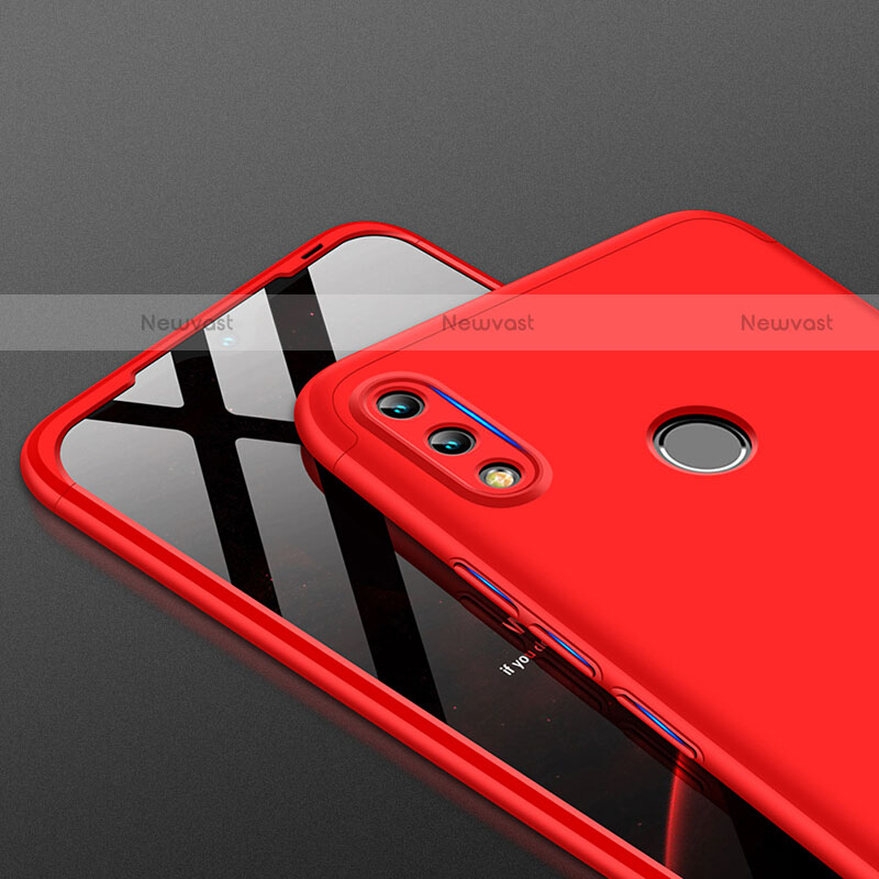 Hard Rigid Plastic Matte Finish Front and Back Case 360 Degrees Q01 for Huawei P Smart (2019) Red