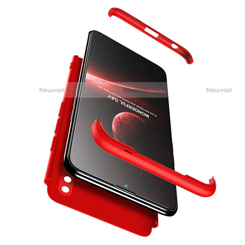 Hard Rigid Plastic Matte Finish Front and Back Case 360 Degrees Q01 for Huawei P Smart (2019) Red