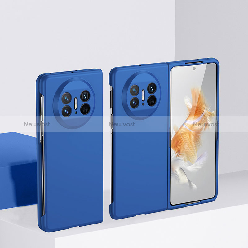 Hard Rigid Plastic Matte Finish Front and Back Cover Case 360 Degrees BH1 for Huawei Mate X5 Blue