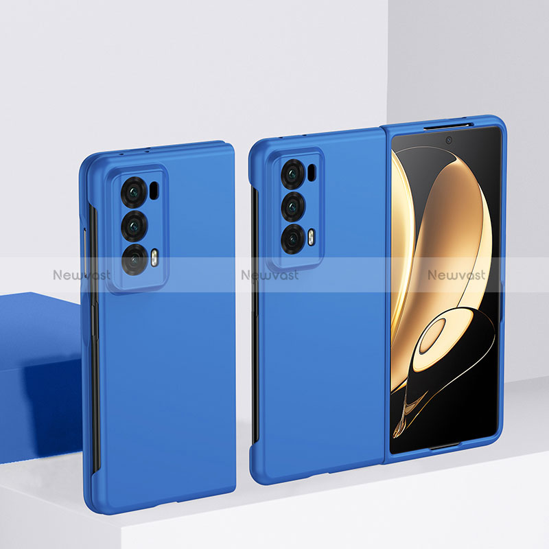 Hard Rigid Plastic Matte Finish Front and Back Cover Case 360 Degrees BH2 for Huawei Honor Magic V2 5G Blue