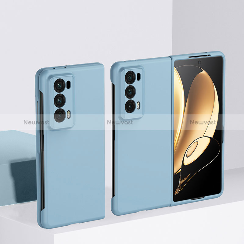 Hard Rigid Plastic Matte Finish Front and Back Cover Case 360 Degrees BH2 for Huawei Honor Magic V2 5G Mint Blue