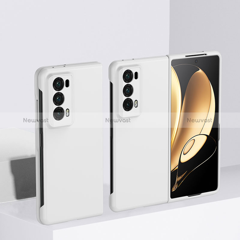 Hard Rigid Plastic Matte Finish Front and Back Cover Case 360 Degrees BH2 for Huawei Honor Magic V2 Ultimate 5G White