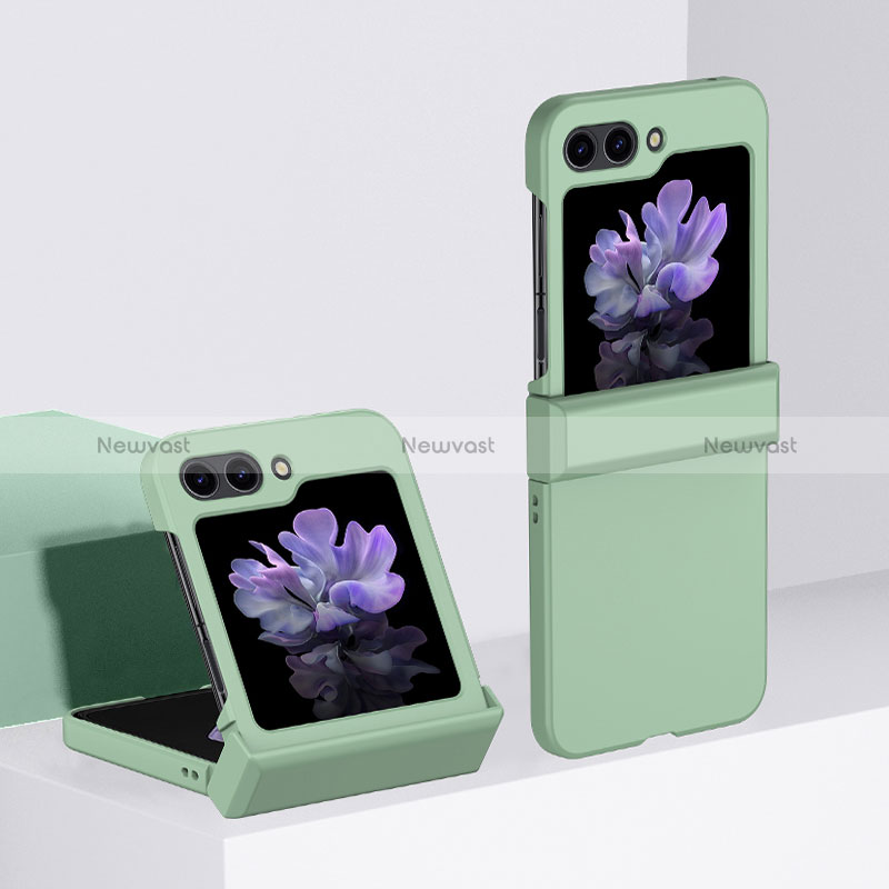 Hard Rigid Plastic Matte Finish Front and Back Cover Case 360 Degrees BH2 for Samsung Galaxy Z Flip5 5G Matcha Green