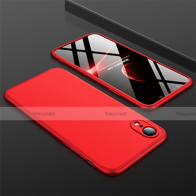 Hard Rigid Plastic Matte Finish Front and Back Cover Case 360 Degrees for Apple iPhone XR Red