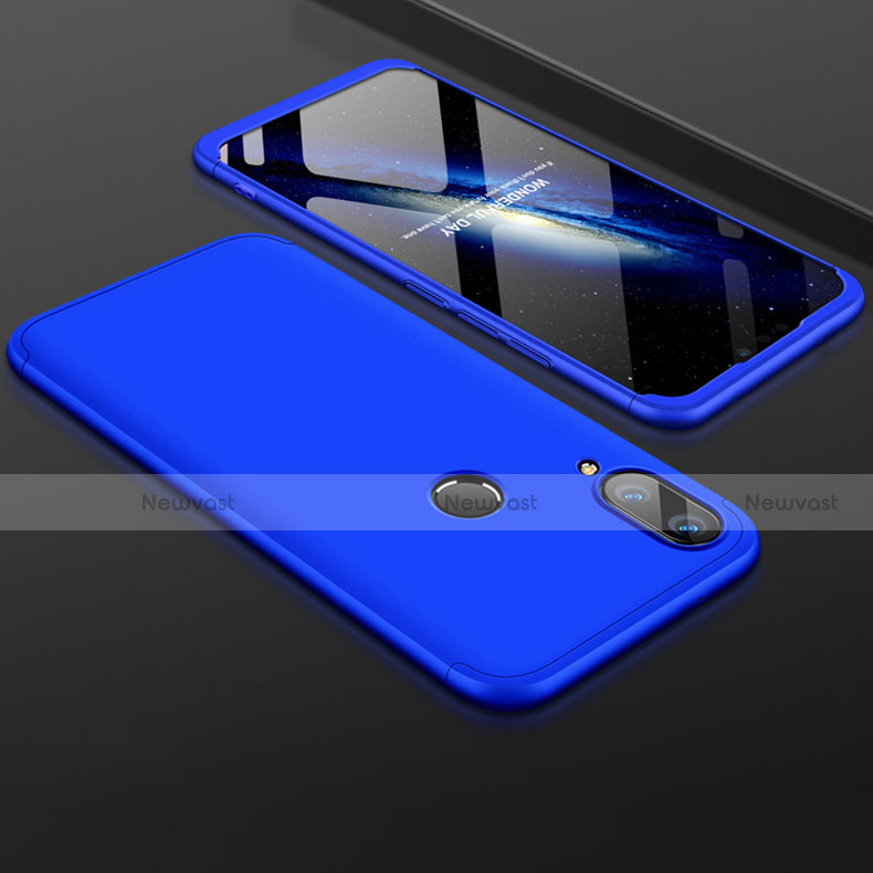 Hard Rigid Plastic Matte Finish Front and Back Cover Case 360 Degrees for Huawei Enjoy 9 Plus Blue