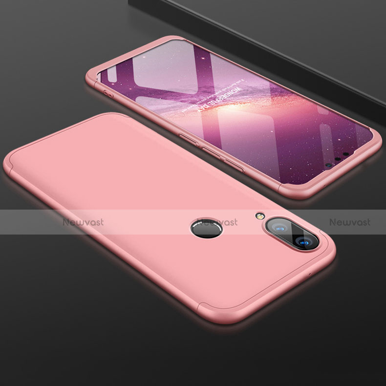 Hard Rigid Plastic Matte Finish Front and Back Cover Case 360 Degrees for Huawei Enjoy 9 Plus Rose Gold