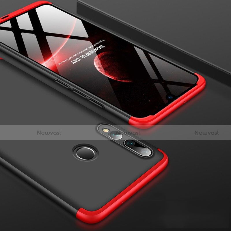 Hard Rigid Plastic Matte Finish Front and Back Cover Case 360 Degrees for Huawei Enjoy 9s Red and Black