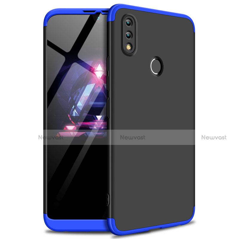 Hard Rigid Plastic Matte Finish Front and Back Cover Case 360 Degrees for Huawei Honor 8X Max Blue and Black