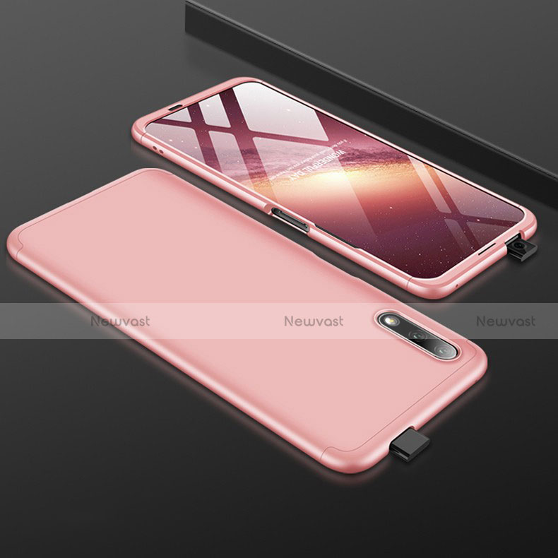 Hard Rigid Plastic Matte Finish Front and Back Cover Case 360 Degrees for Huawei Honor 9X Rose Gold