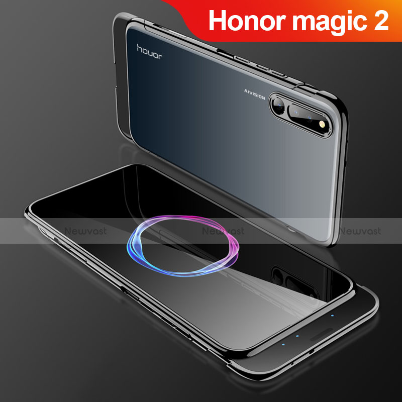 Hard Rigid Plastic Matte Finish Front and Back Cover Case 360 Degrees for Huawei Honor Magic 2 Black