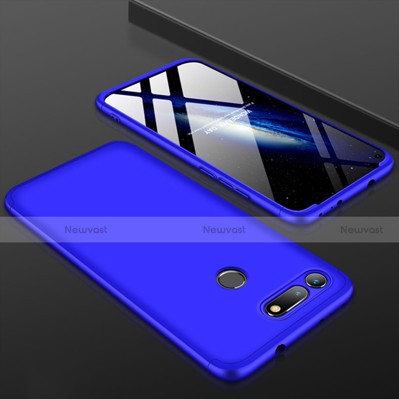 Hard Rigid Plastic Matte Finish Front and Back Cover Case 360 Degrees for Huawei Honor V20 Blue