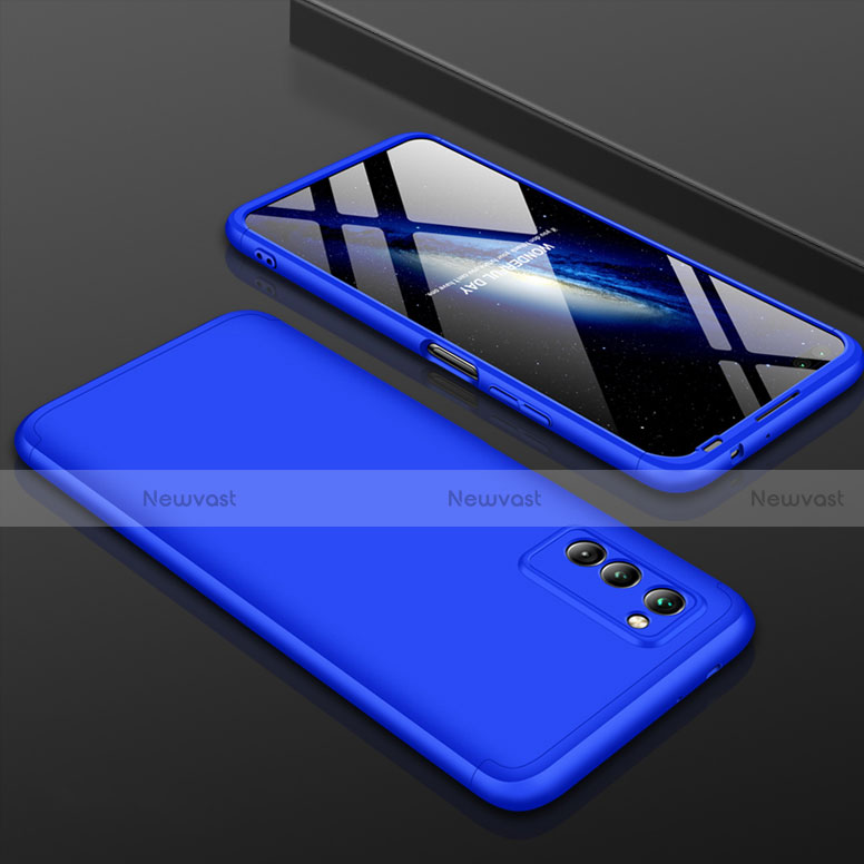 Hard Rigid Plastic Matte Finish Front and Back Cover Case 360 Degrees for Huawei Honor V30 5G Blue