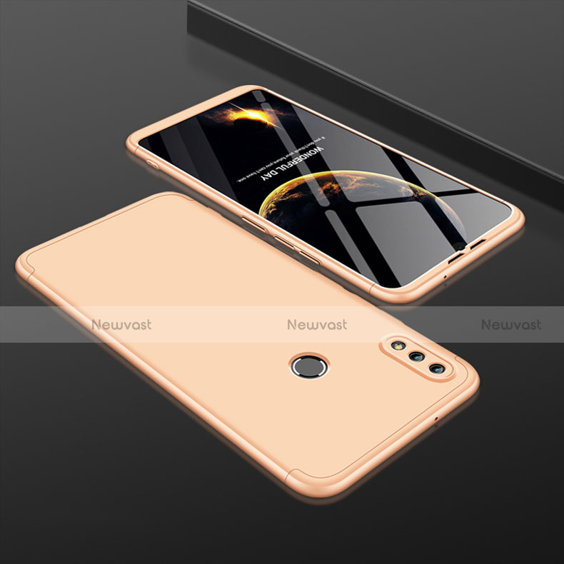 Hard Rigid Plastic Matte Finish Front and Back Cover Case 360 Degrees for Huawei Honor View 10 Lite Gold