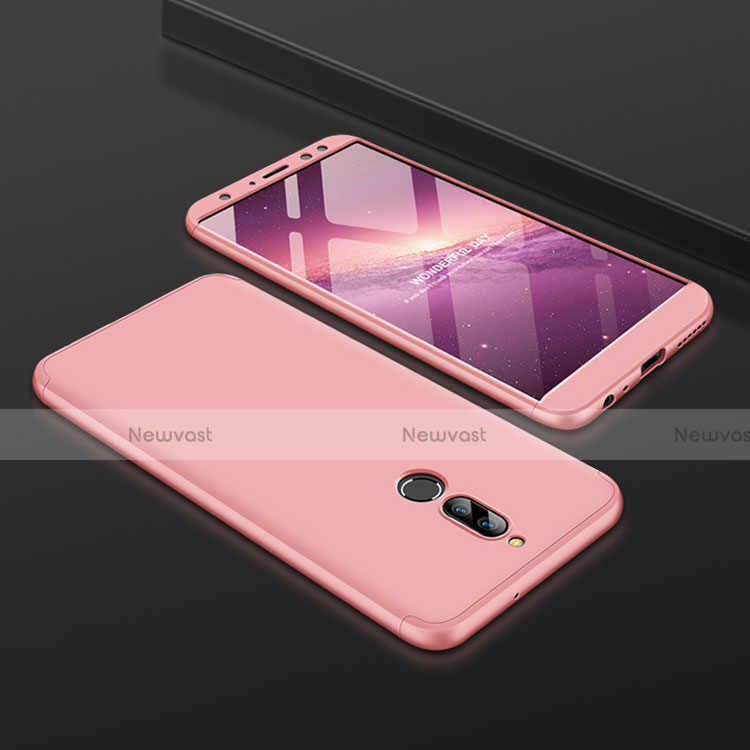 Hard Rigid Plastic Matte Finish Front and Back Cover Case 360 Degrees for Huawei Mate 10 Lite Rose Gold