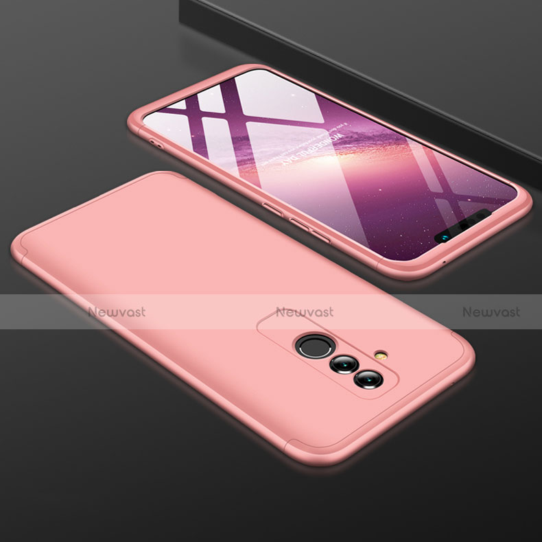 Hard Rigid Plastic Matte Finish Front and Back Cover Case 360 Degrees for Huawei Mate 20 Lite Rose Gold